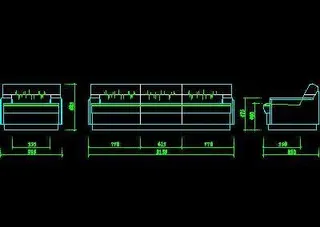 沙发图块-cad家具图块20