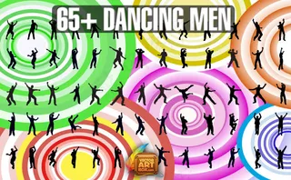 跳舞的人的剪影