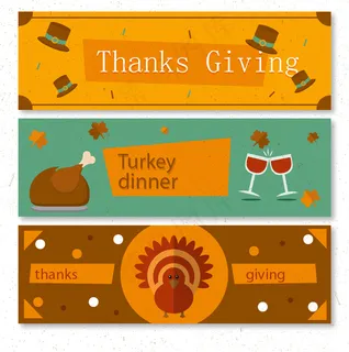 感恩节矢量海报卡片邀请函素材