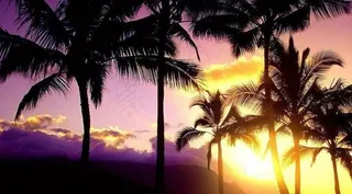 桌面-海滩夕阳2图片