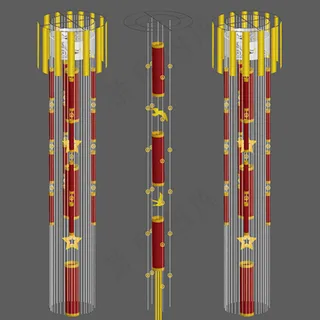商场中庭吊饰图片