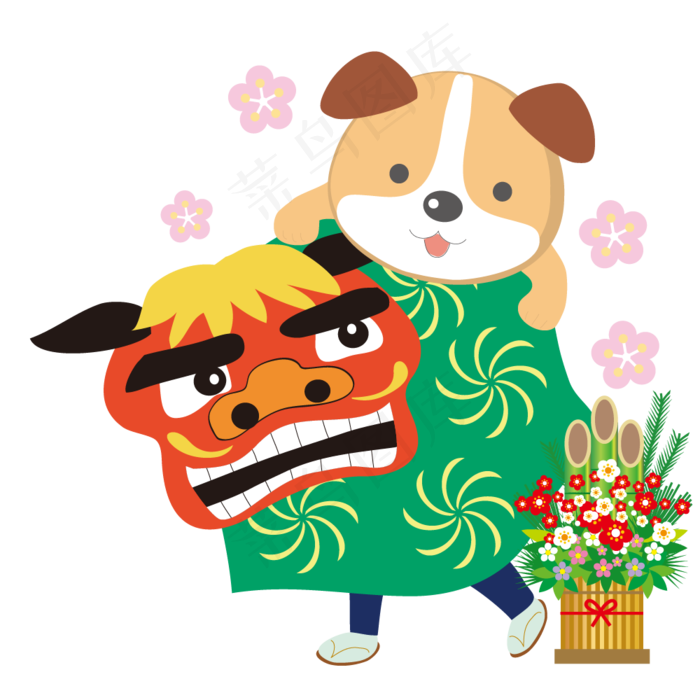 卡通可爱手绘小狗png免扣素材