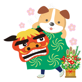 卡通可爱手绘小狗png免扣素材