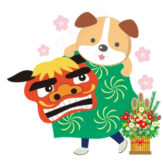 卡通可爱手绘小狗png免扣素材