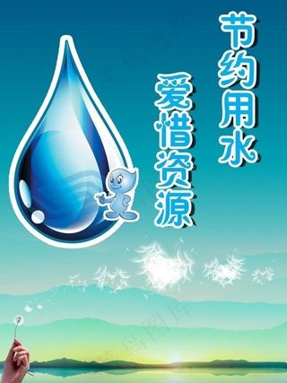 节约用水文化海报图片