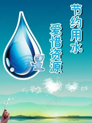 节约用水文化海报图片