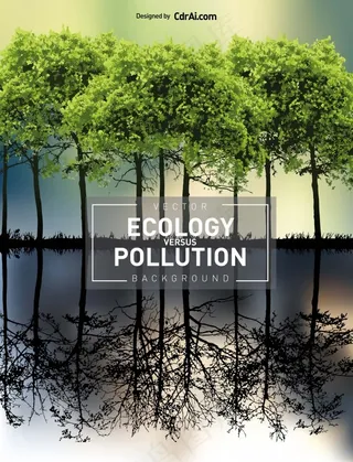 生态污染矢量图
