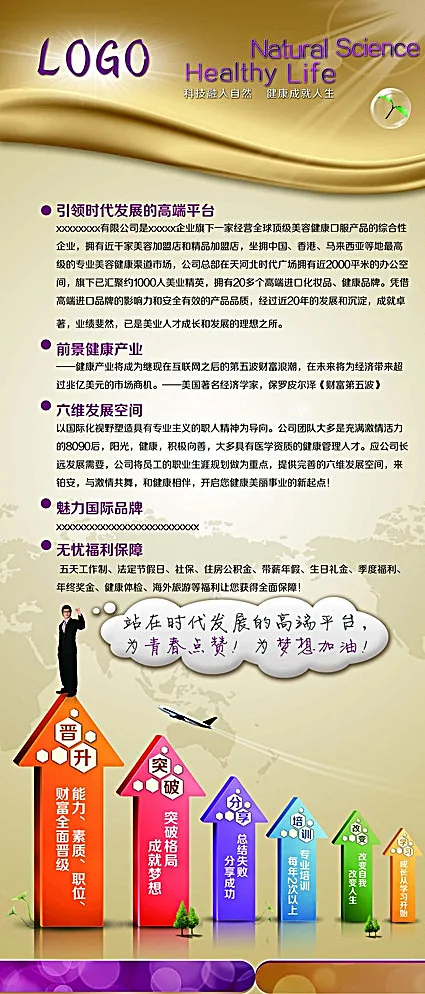 招聘展架模版图片psd模版下载