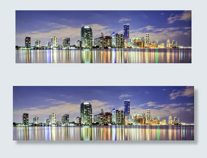 城市炫彩倒影背景图 城市炫彩倒影背景图