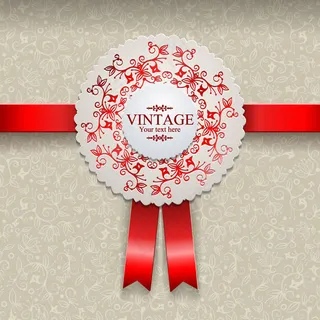 丝带花纹背景矢量素材