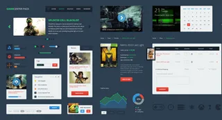 蓝灰调UI 运动风UI