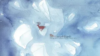手绘冰山小鹿