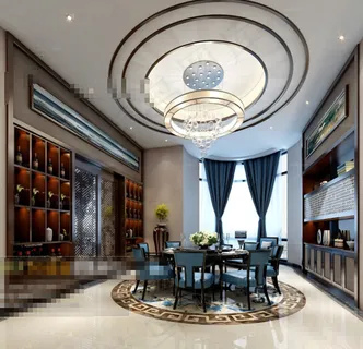 高清宽敞时尚厨房装修效果图免费下载