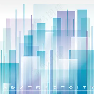 抽象城市剪影矢量素材图片