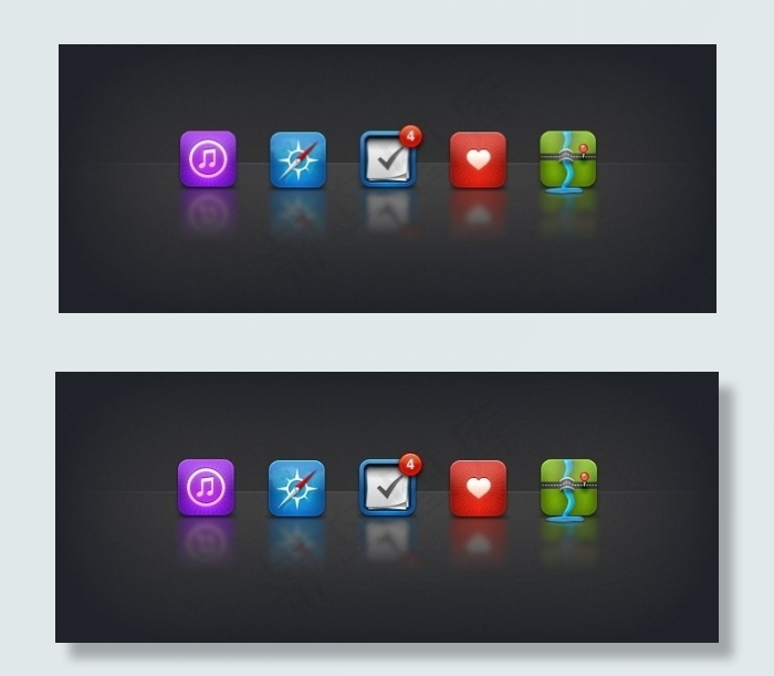iOS图标psd素材psd模版下载