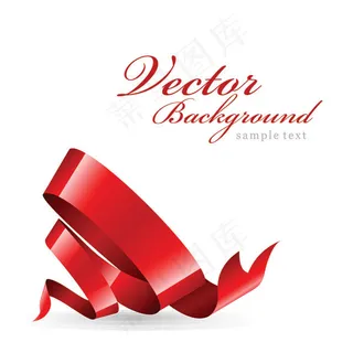 质感旋转丝带矢量素材