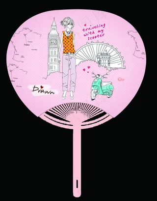 扇子 A扇 小女孩