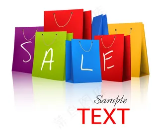 精致的购物袋设计矢量素材