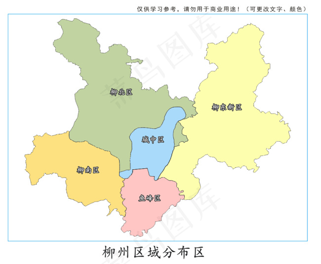 柳州区域分布图cdr矢量模版下载