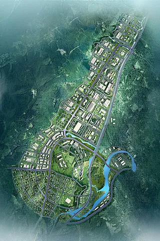 城市规划鸟瞰图