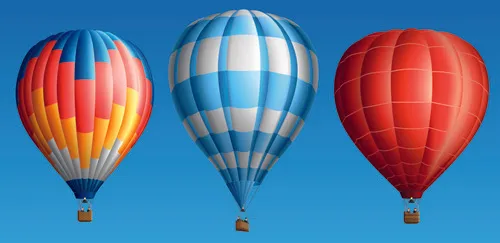 创意丰富多彩的热气球矢量素材01