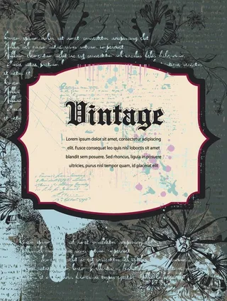 欧式复古花纹背景图片