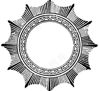 欧式华丽复古图腾外框 圆形图片