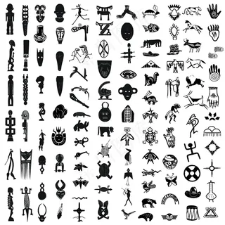 非洲土著吉祥图腾矢量素材