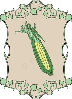 园林标识的玉米