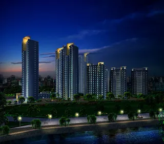 夜景 高层住宅图片