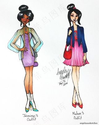 2款时尚女装设计图