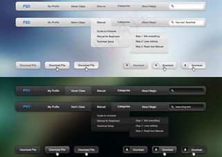 网页导航条psd素材