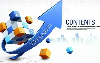 创意魔方箭头商务海报矢量素材