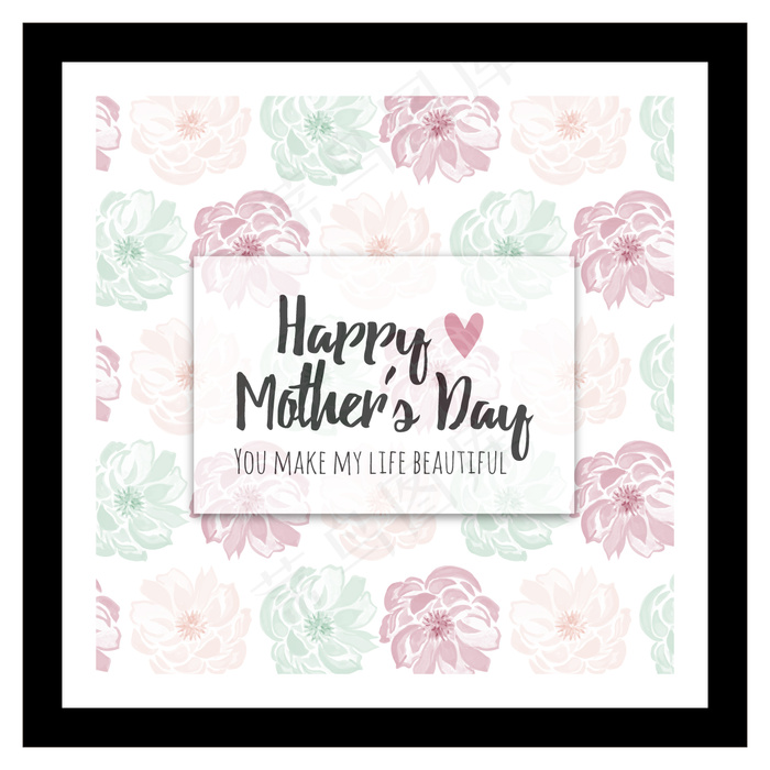 花水彩画母亲节背景