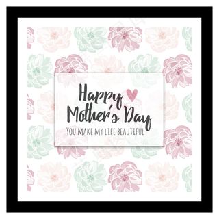 花水彩画母亲节背景