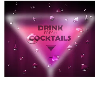 梦幻光斑鸡尾酒派对海报