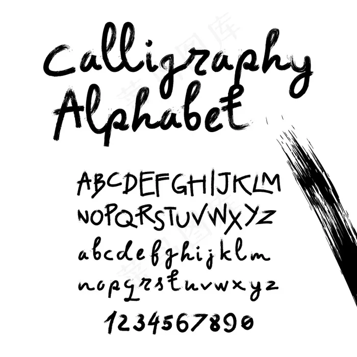 创意书法字母设计矢量素材eps,ai矢量模版下载