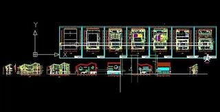 五层剧场办公楼房设计建筑图纸