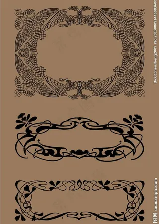 欧式卷纹边框图片