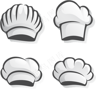 手绘白色厨师帽免抠png透明图层素材