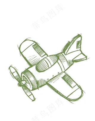 手绘卡通飞机