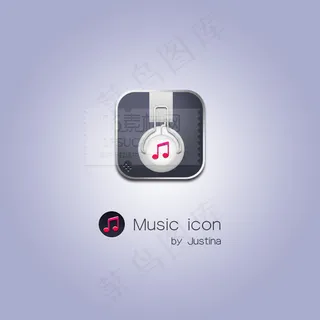 精美质感音乐按钮PSD分层素材