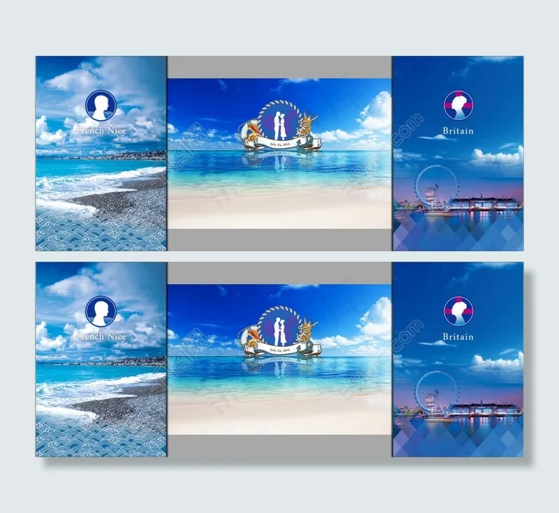 海洋婚礼设计(5906X2362(DPI:300))psd模版下载