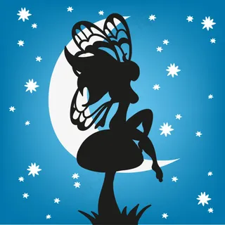 月亮下的蝴蝶仙子