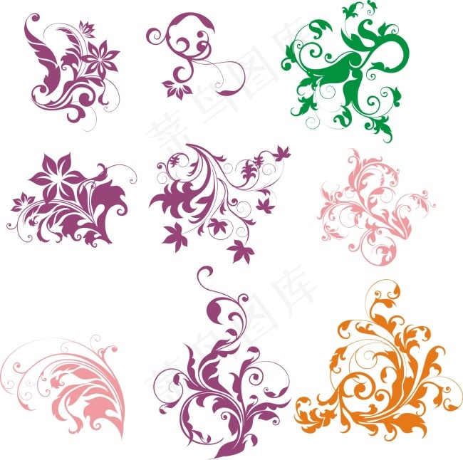简单花纹 角边花纹 装璜花纹