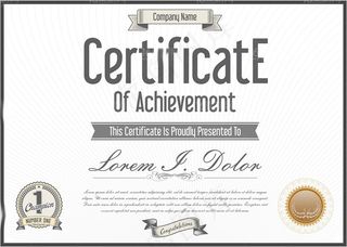 纯英文欧式风格高档证书设计