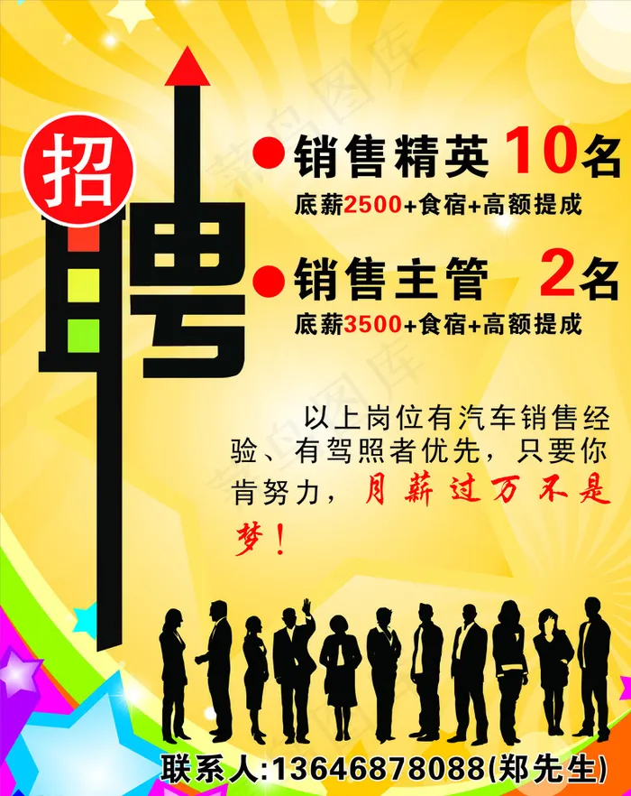 招聘海报图片cdr矢量模版下载