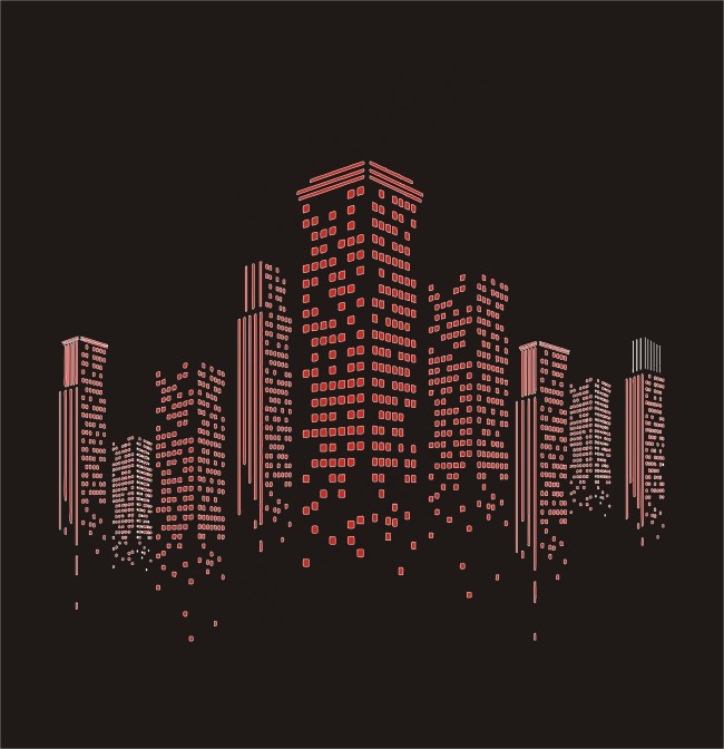 工厂剪影矢量素材