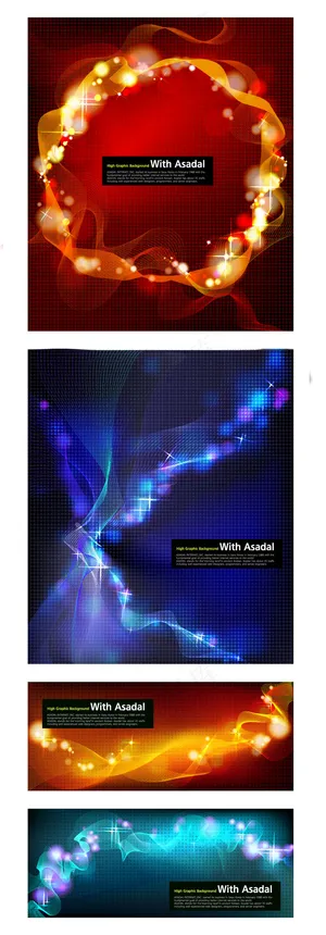 动感网格流线背景矢量图