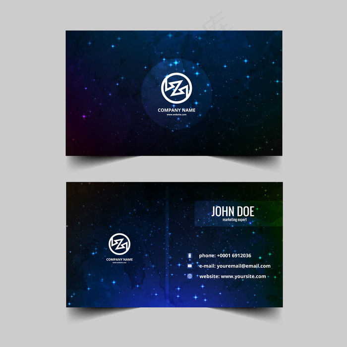 黑色科技矢量名片